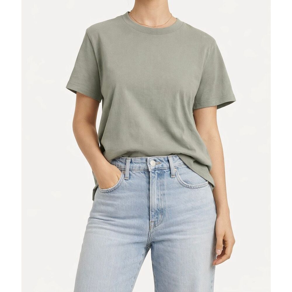 Abercrombie Soft A&F Essentials Tee Size S Neutral Minimal Top